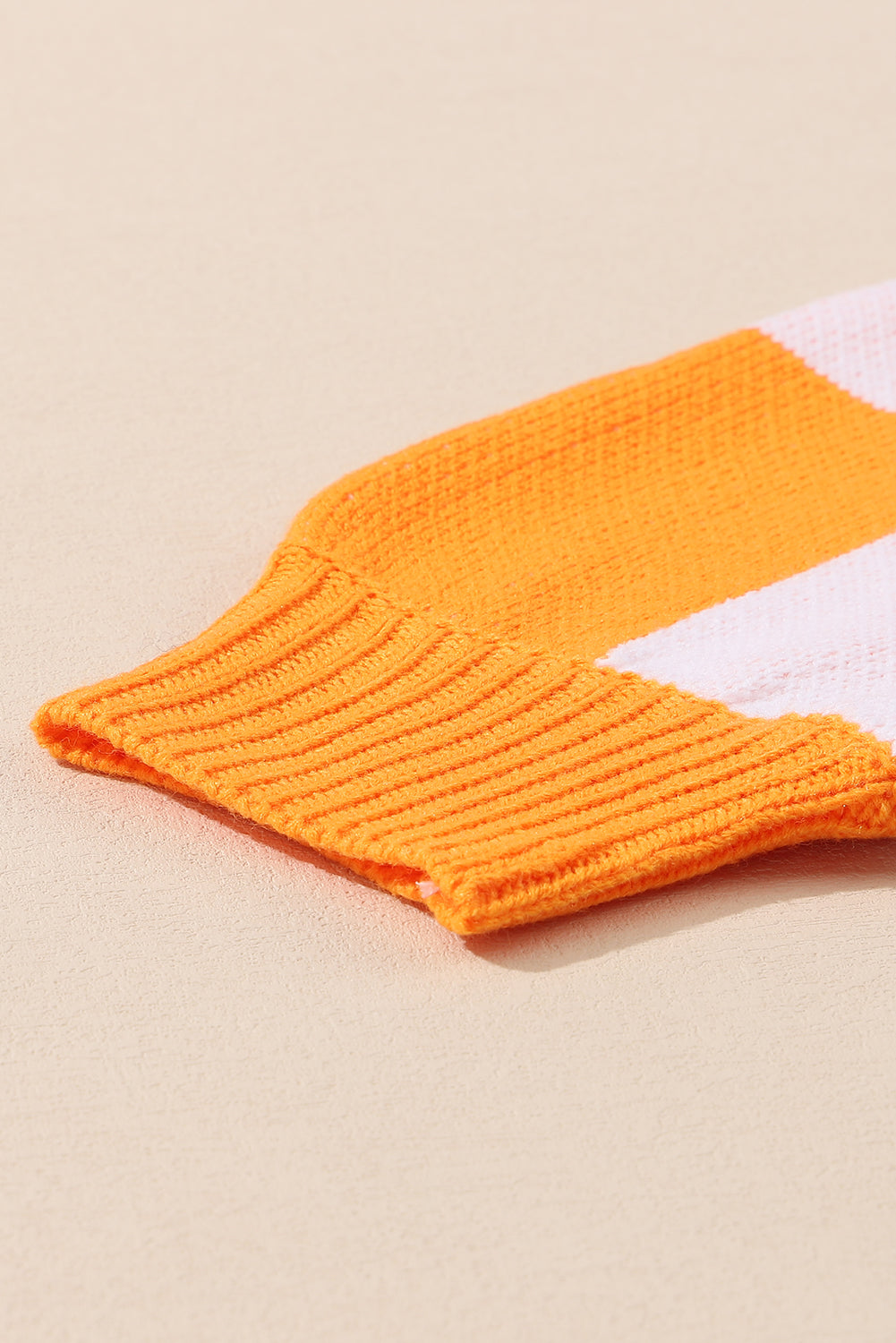 Checkered Bishop Sleeve Sweater