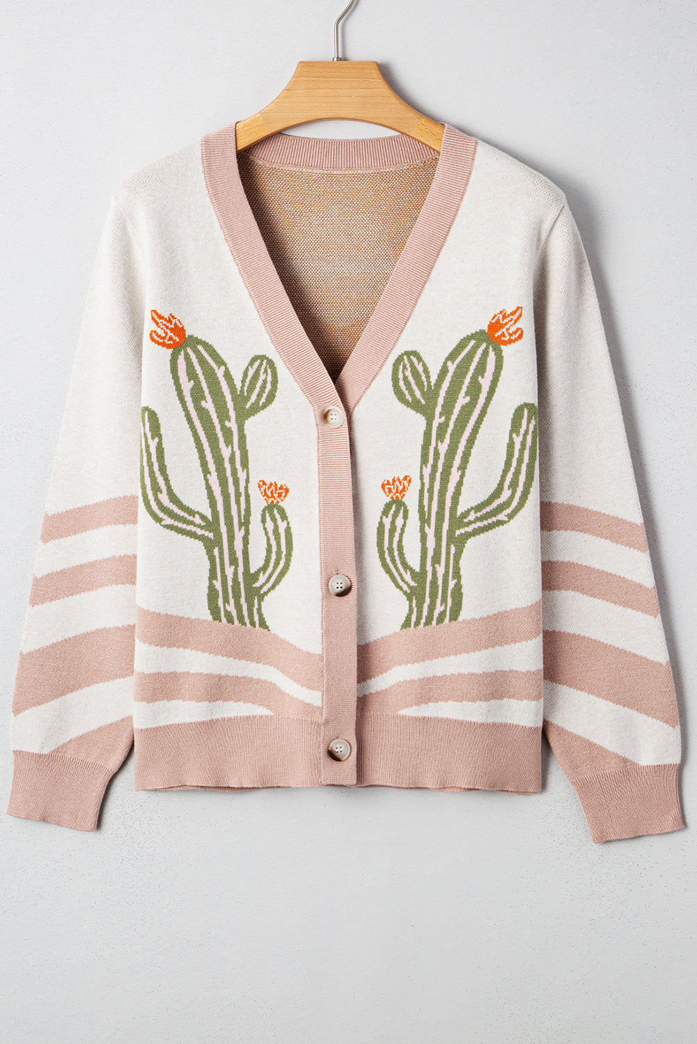 Desert Cactus Buttoned Front Cardigan