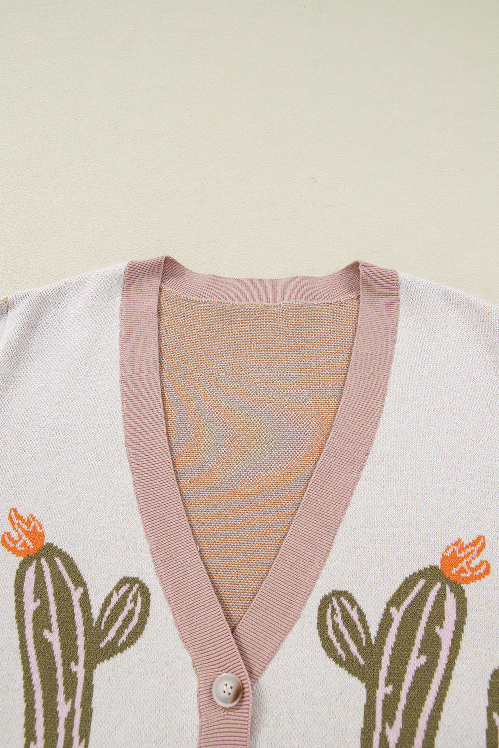 Plus Western Desert Cactus Buttoned Cardigan