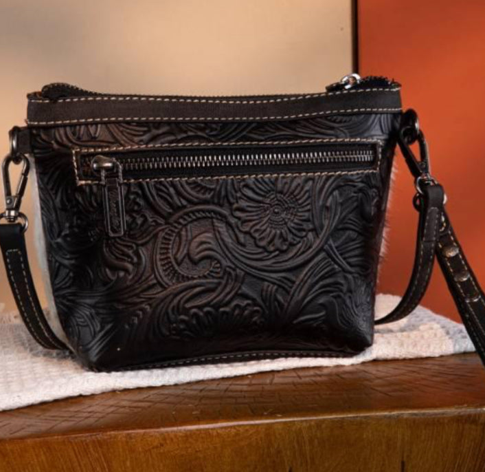 Wrangler Genuine Hair-On Cowhide Crossbody