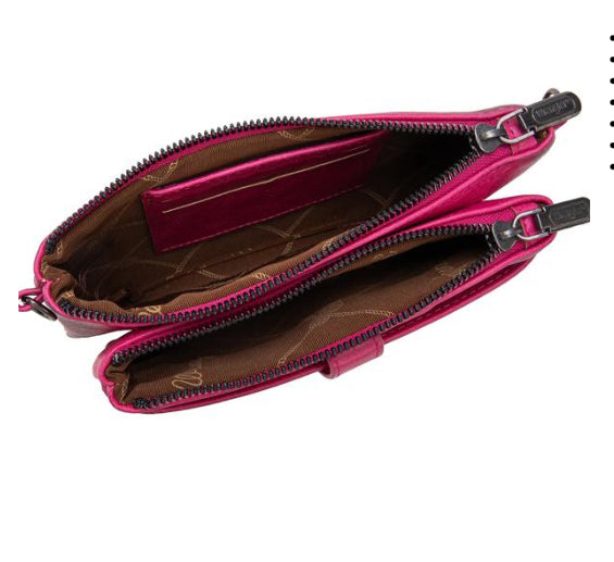 Wrangler Dual Zipper Compartment Crossbody Bag