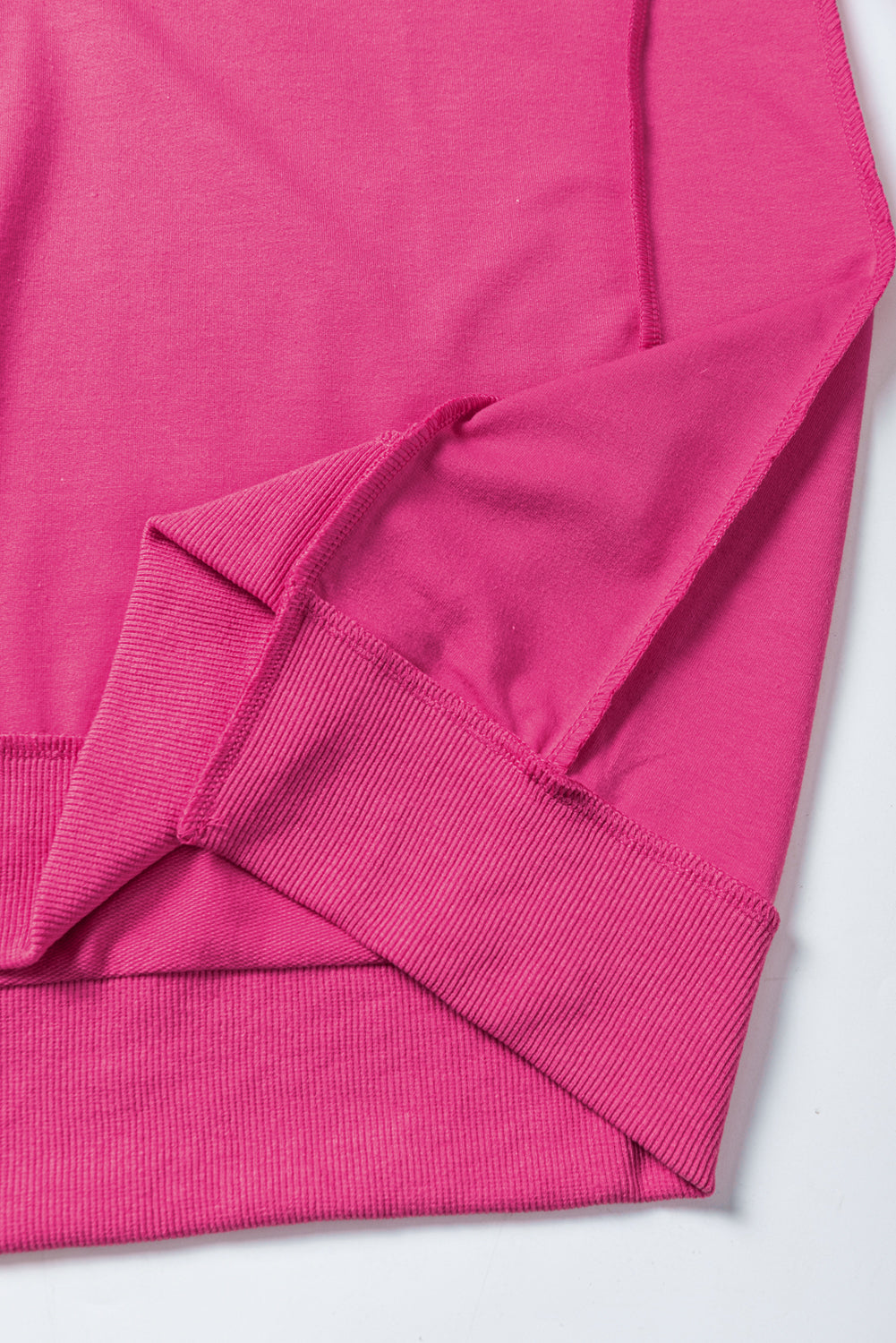 Drop Shoulder Henley Buttons Sweatshirt