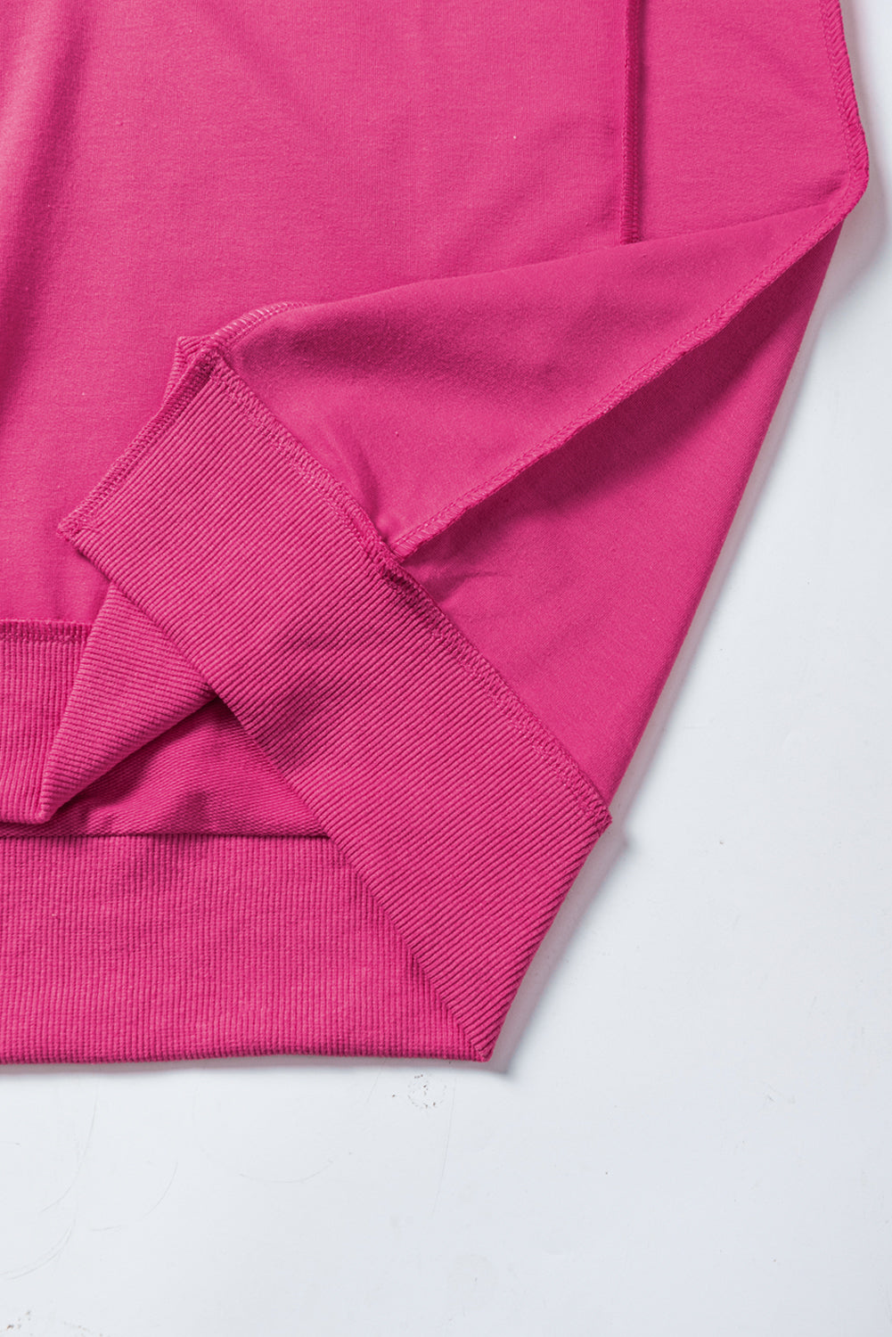Drop Shoulder Henley Buttons Sweatshirt