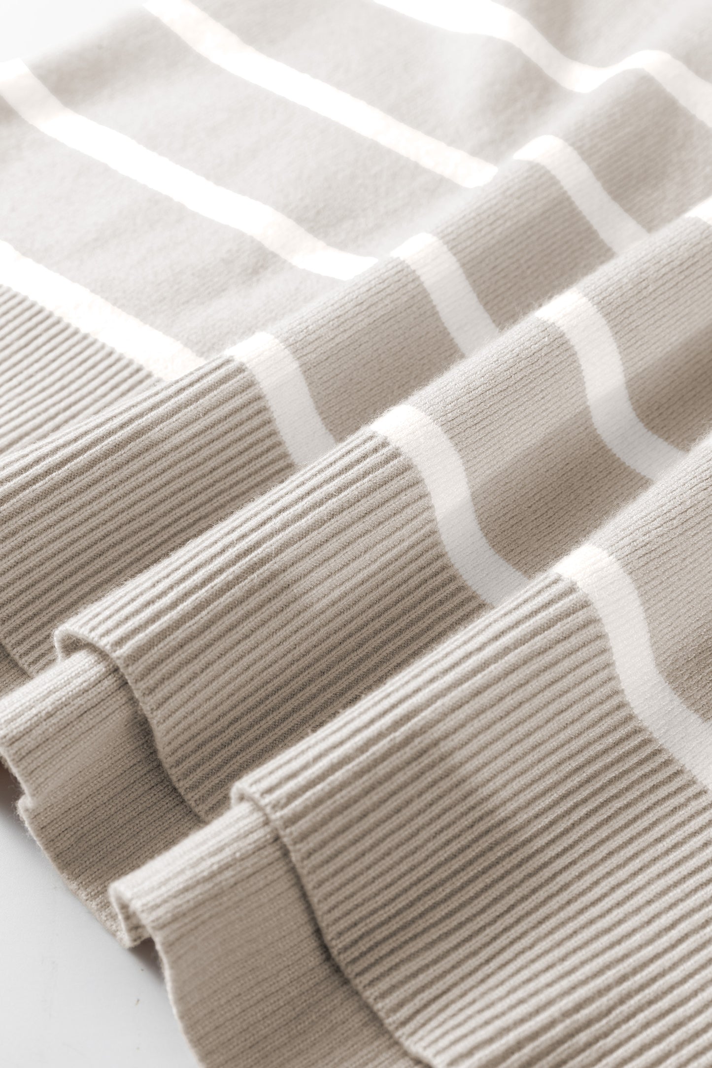 Parchment Side Slits Crewneck Short Sleeve Sweater