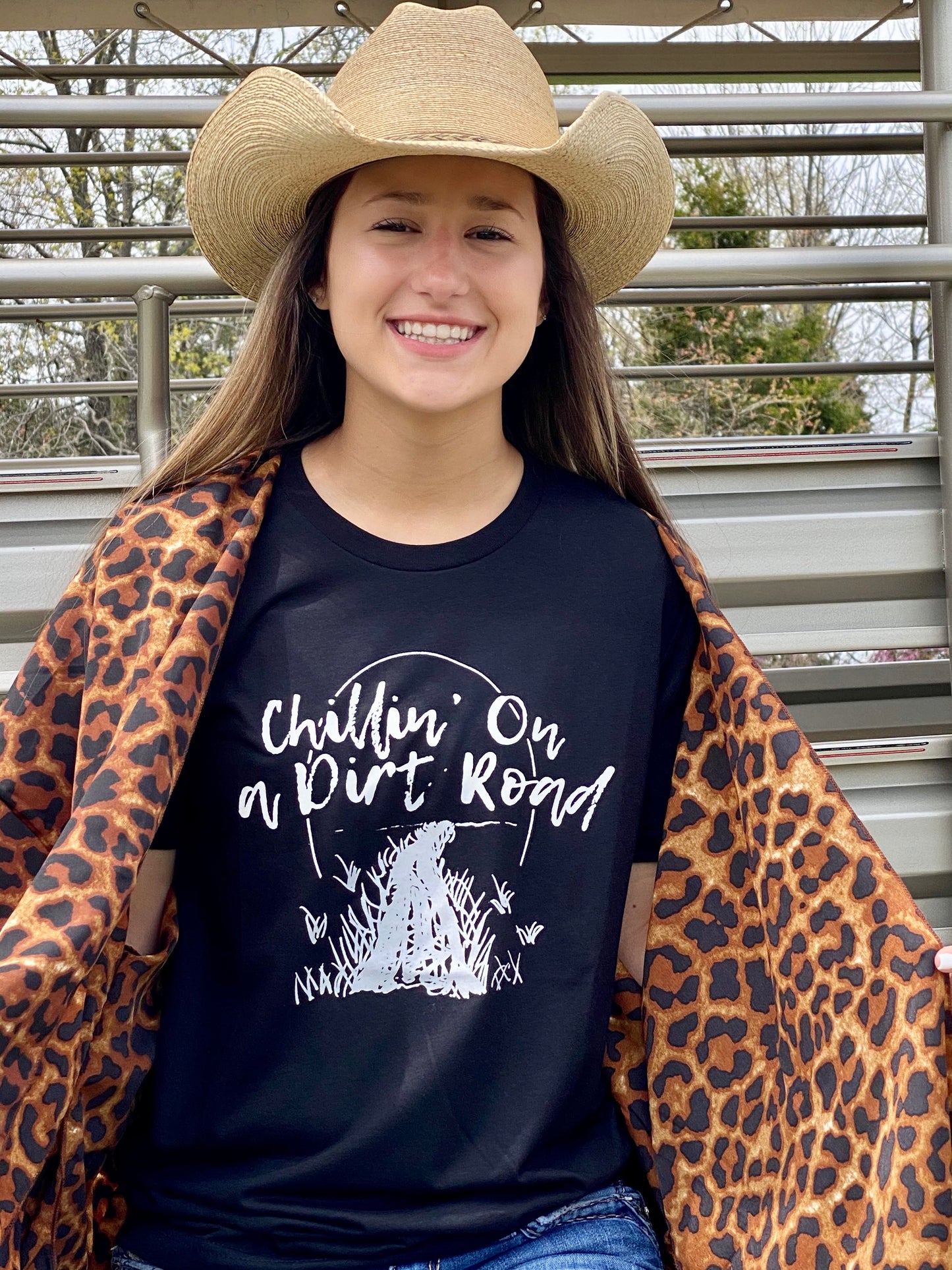 LEOPARD PRINT RUFFLE KIMONO