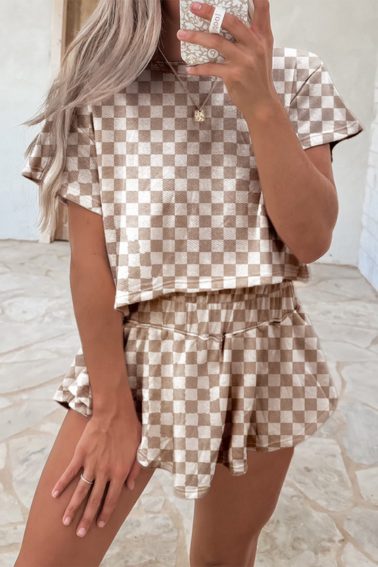 Brown Checkerboard Set