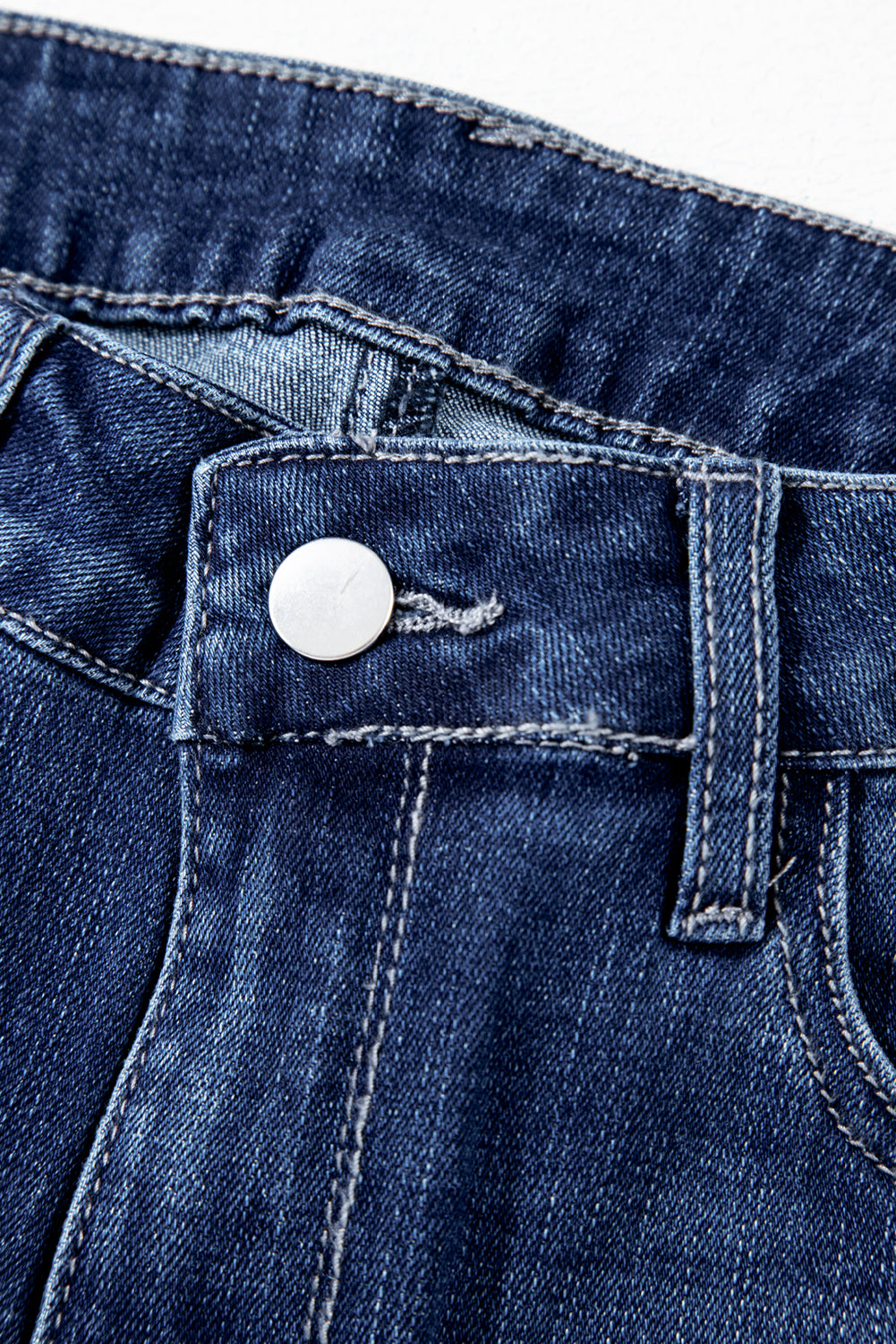 Mineral Wash Raw Hem High Waist Flared Jeans