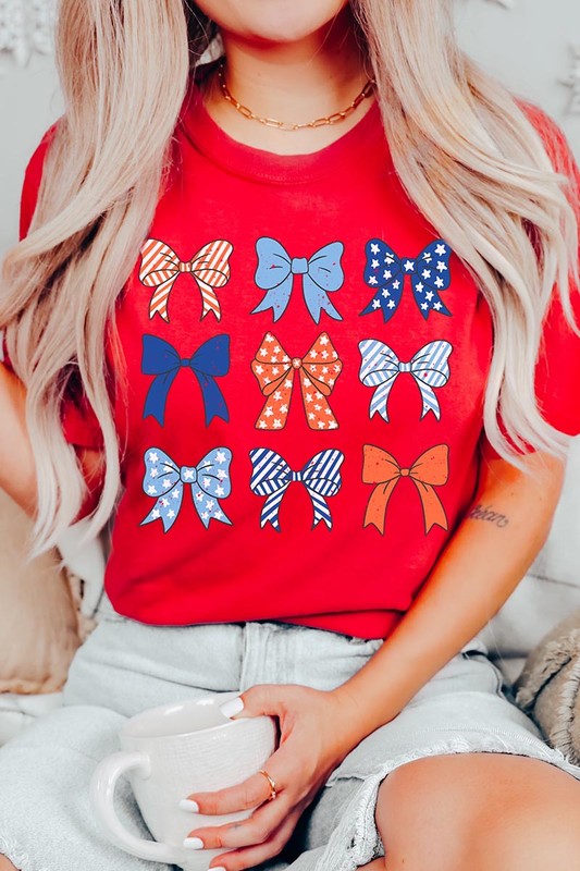 Bows Ribbons Fourth Of July Graphic T Shirt