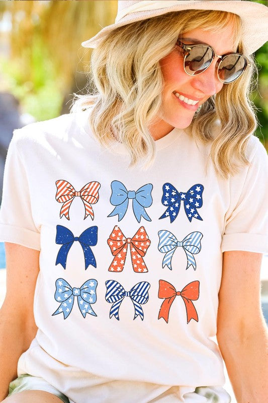 Bows Ribbons Fourth Of July Graphic T Shirt