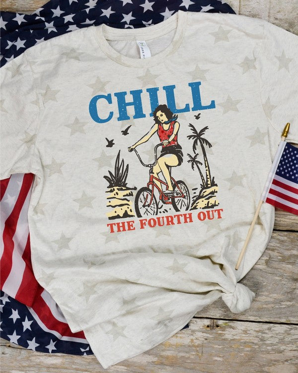 Chill the 4th Out Stars Patriotic Graphic Tee