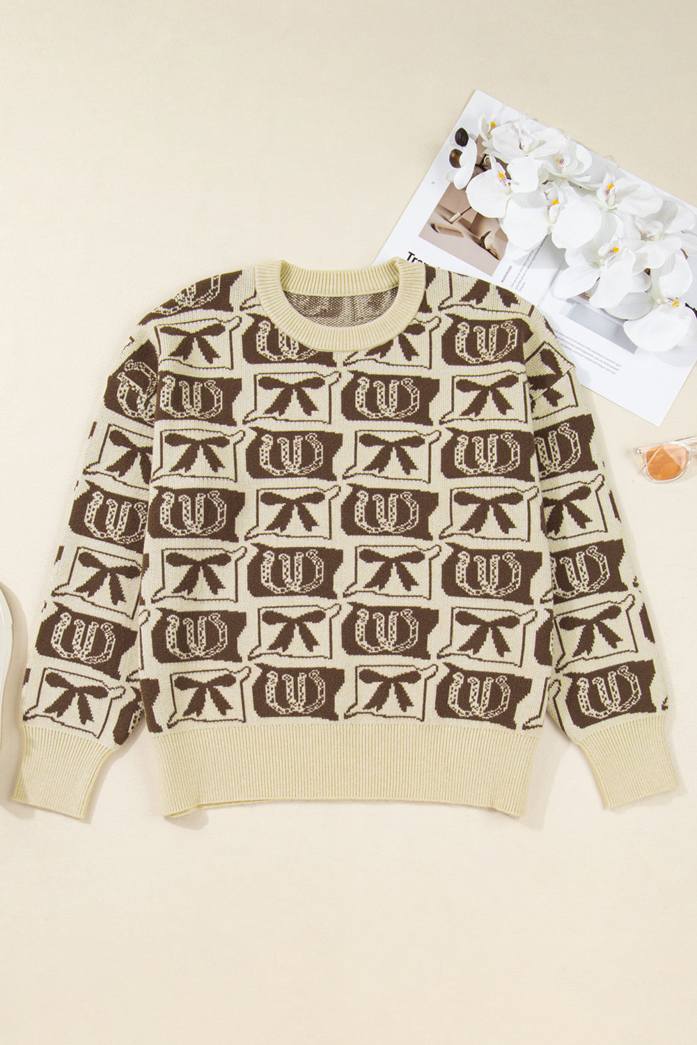 Bow & Horseshoe Plus Size Sweater