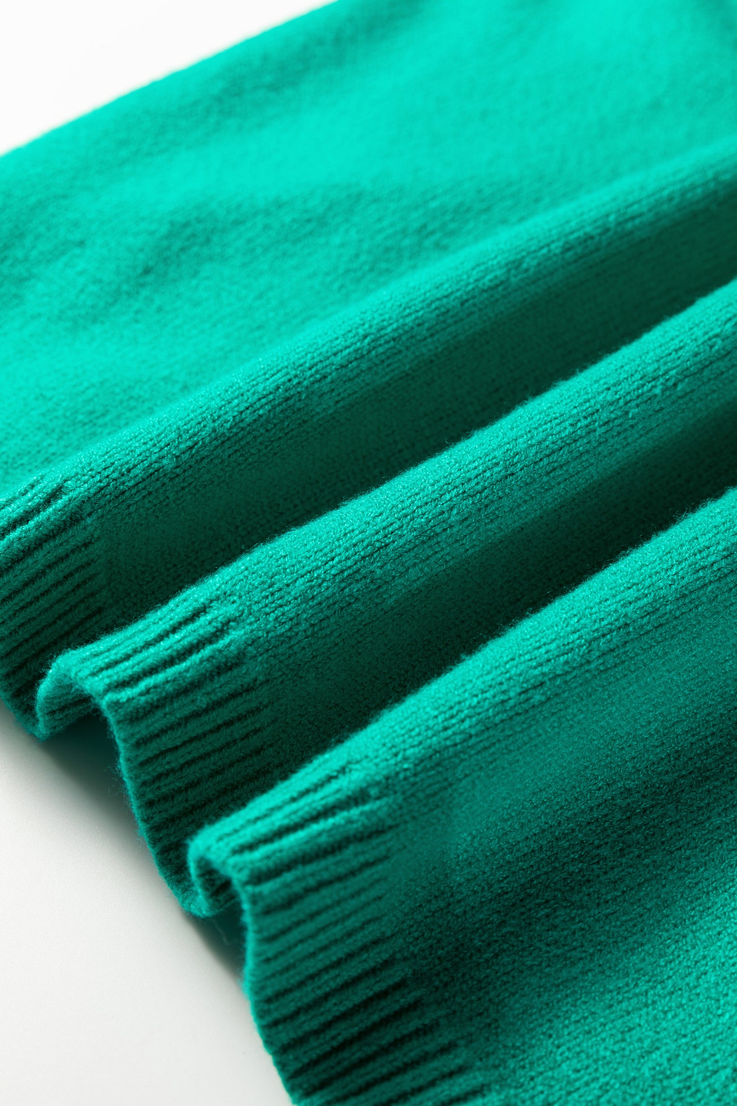 Bright Green Horse Bit Embroidered Loose Short Sleeve Sweater