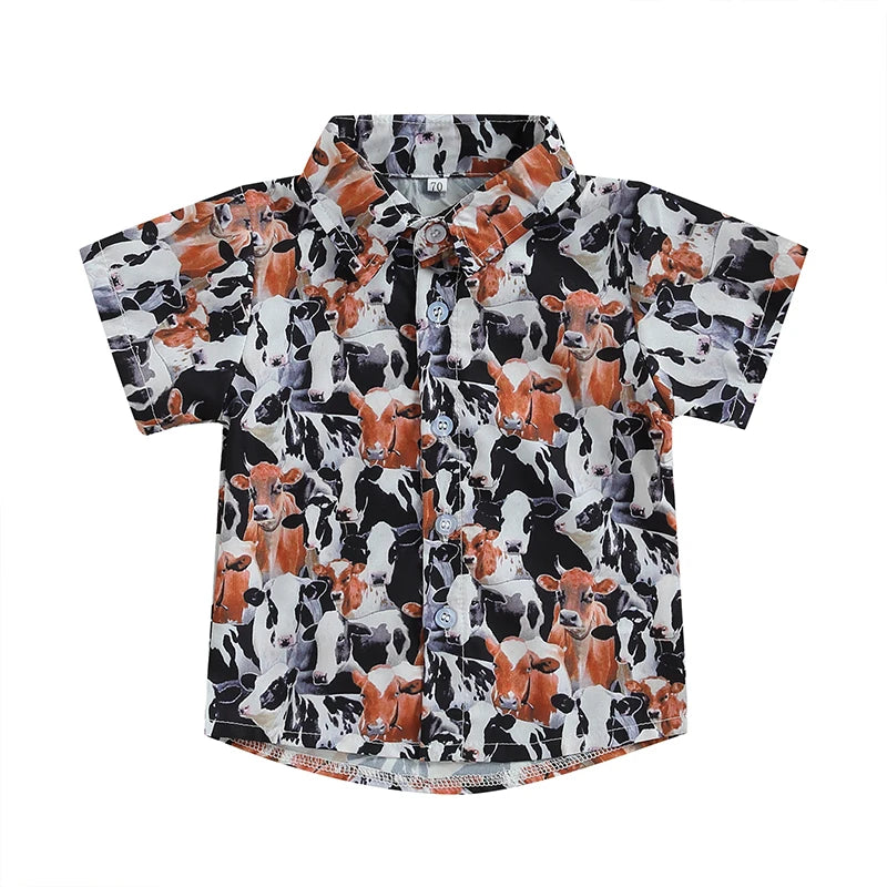 Western Print Button Up Shirts