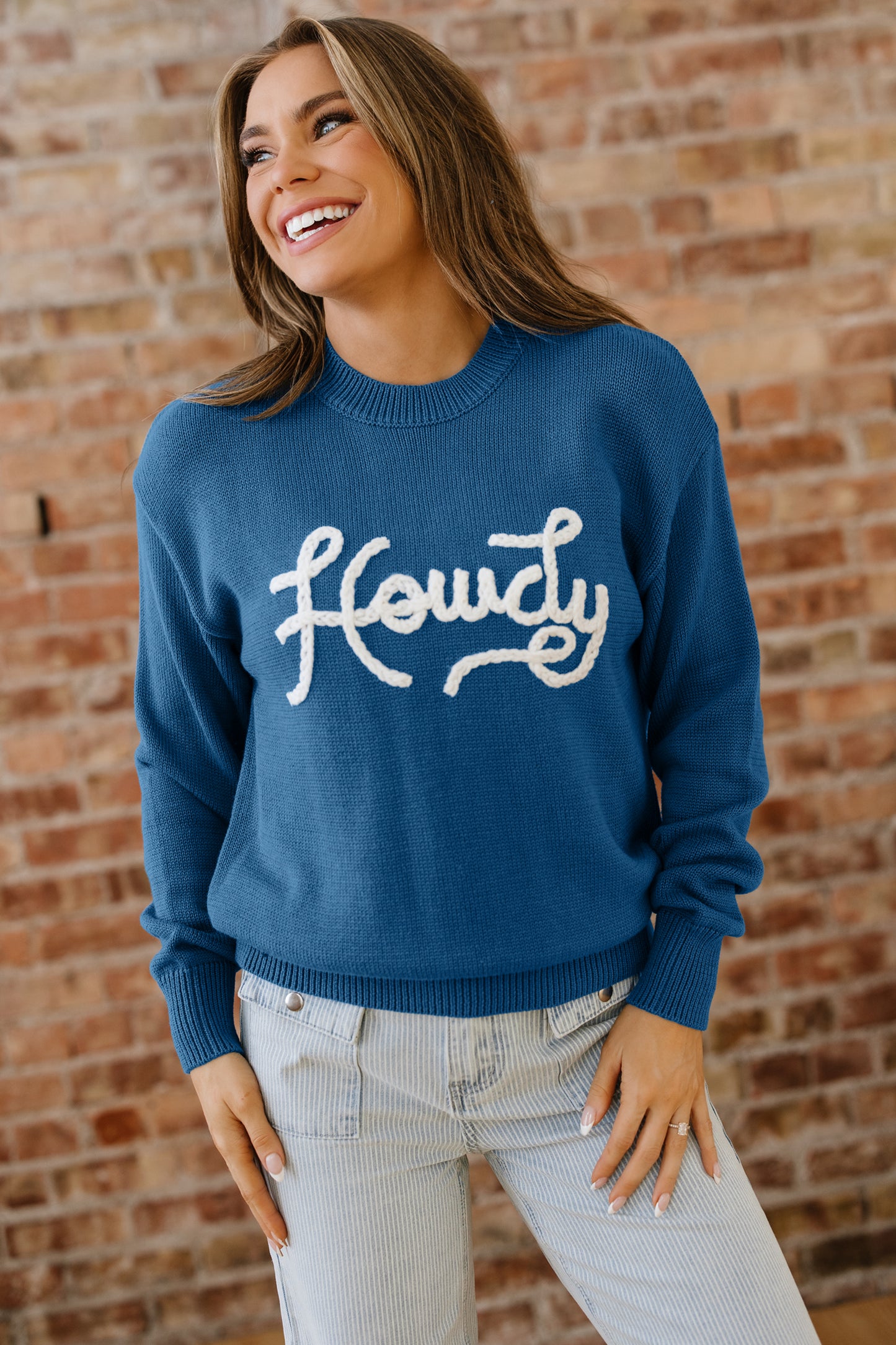 Howdy Embroidered Western Sweater