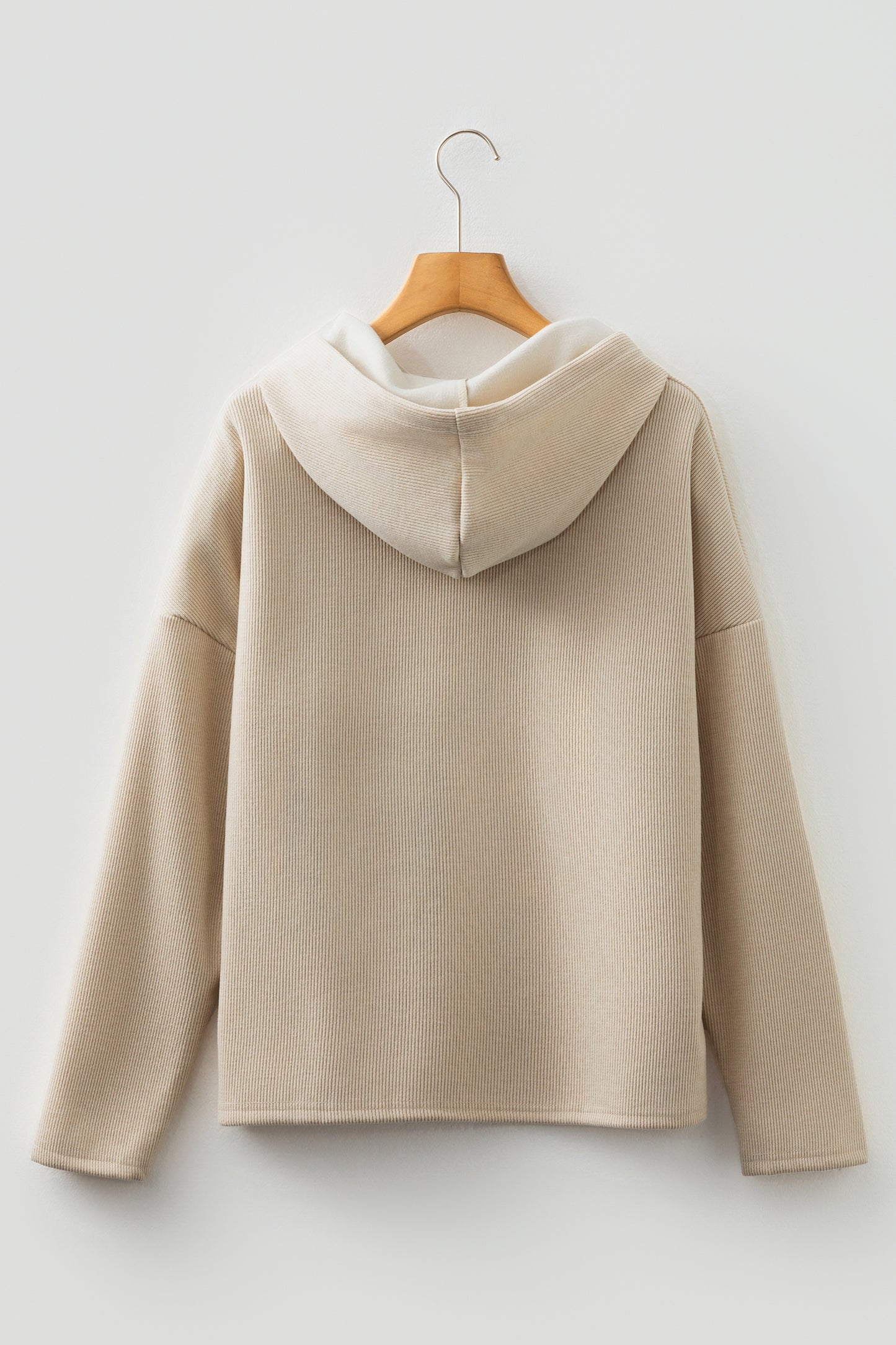 Thermal Textured Leopard Hooded Sweatshirt
