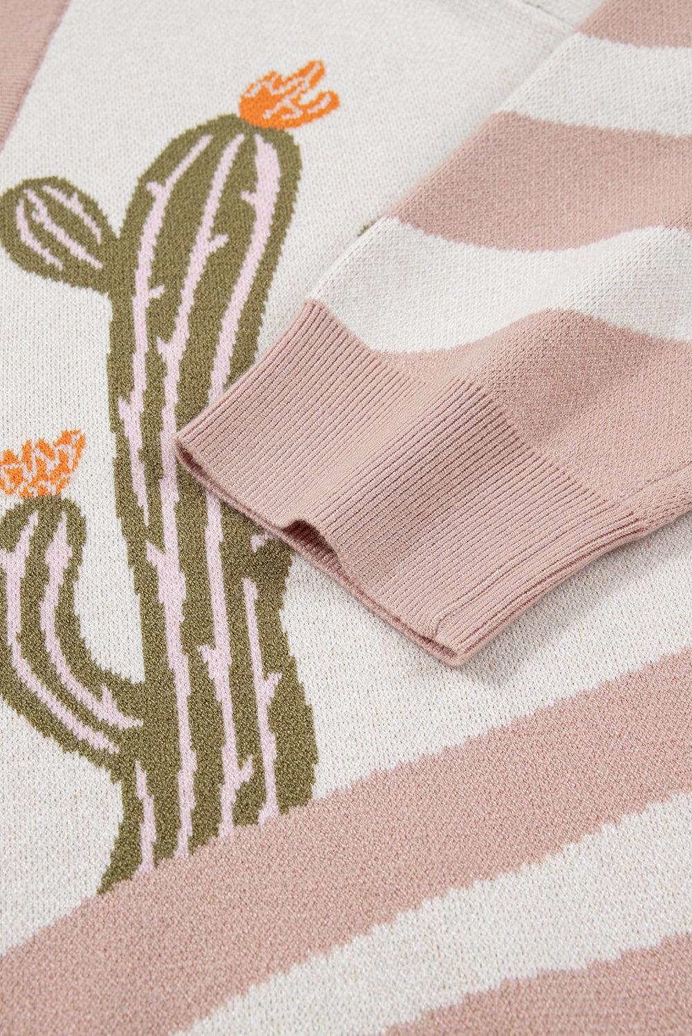 Plus Western Desert Cactus Buttoned Cardigan