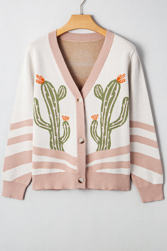 Desert Cactus Buttoned Front Cardigan