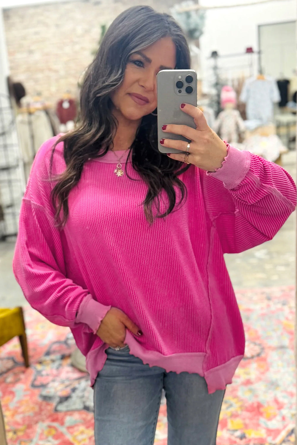 Strawberry Pink Sweatshirt