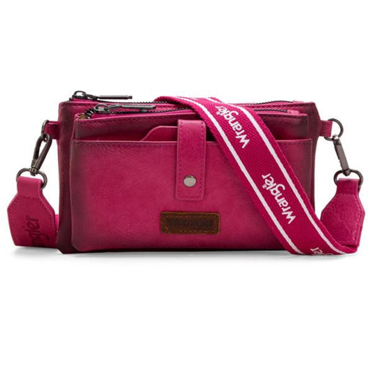 Wrangler Dual Zipper Compartment Crossbody Bag
