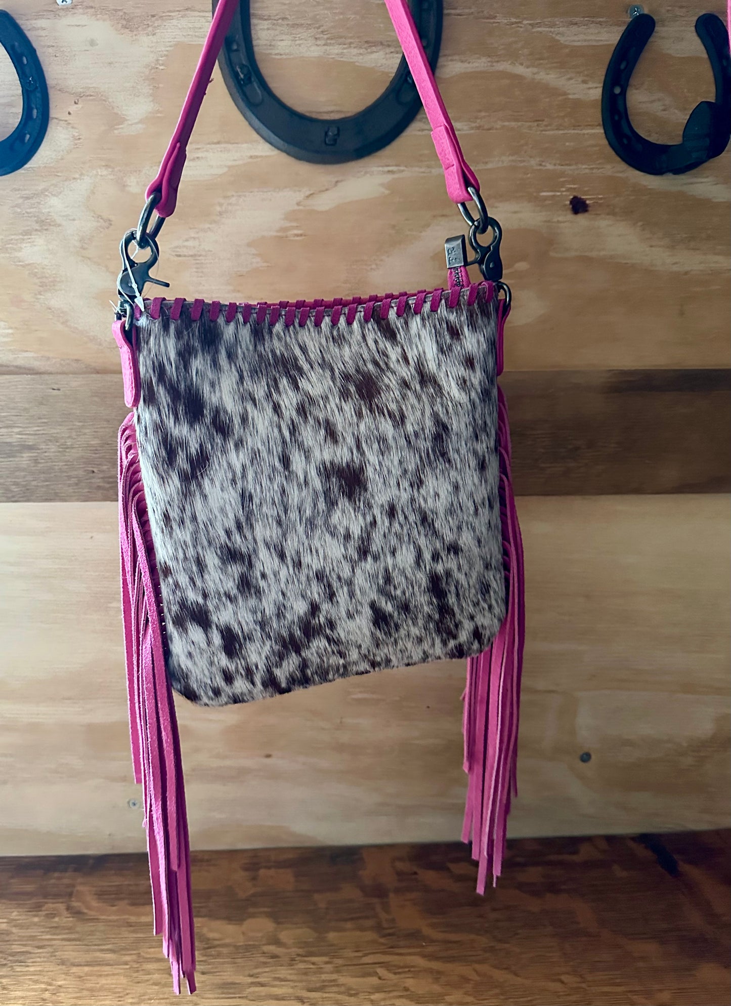 Trinity Ranch Hair-On Cowhide Fringe Concealed Carry Crossbody Bag