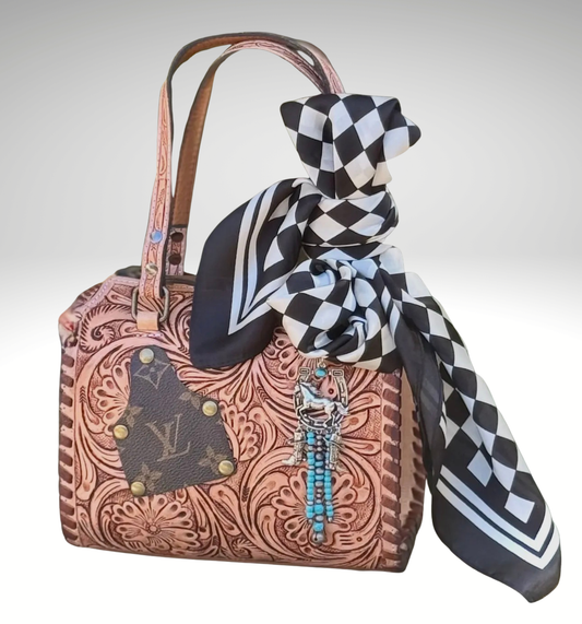 UPCYCLED LV TOOLED LEATHER SPEEDY CROSSBODY