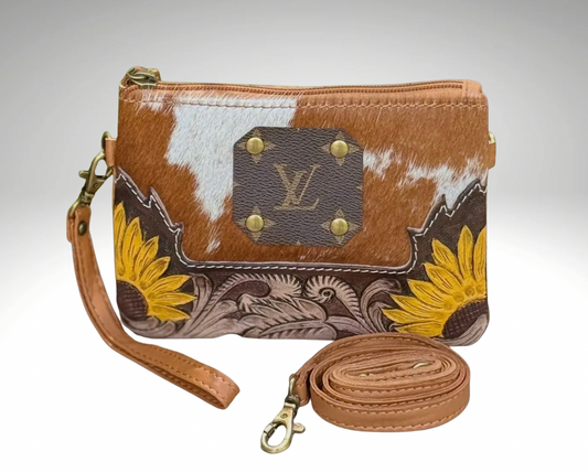 UPCYCLED LV COWHIDE LEATHER CROSSBODY WRISTLET