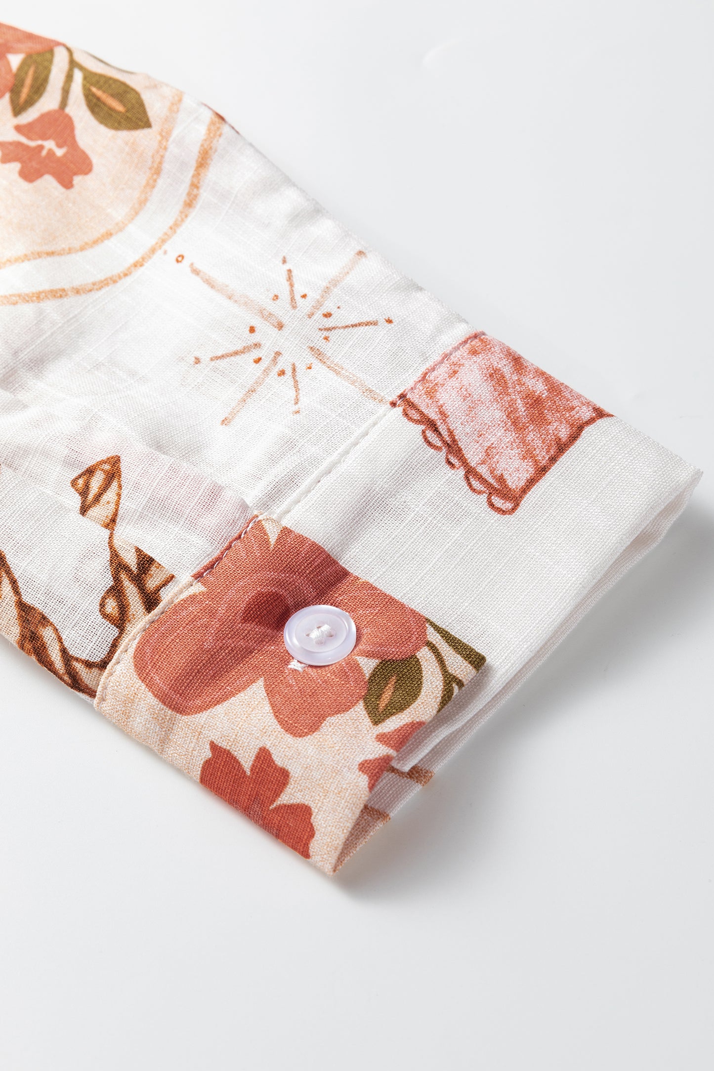 White Rodeo Cowgirl Print Western Button up Top