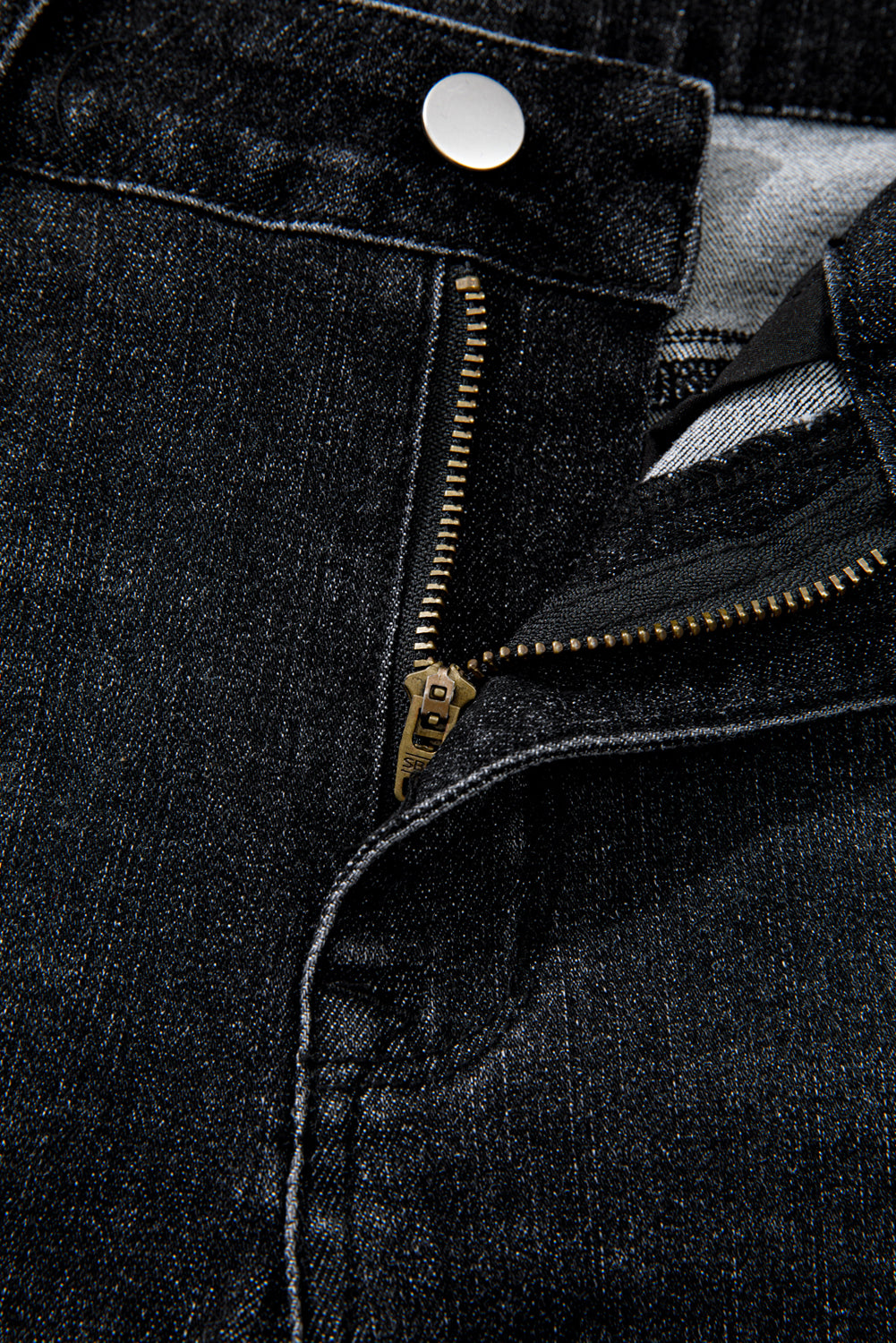 Mineral Wash Raw Hem High Waist Flared Jeans