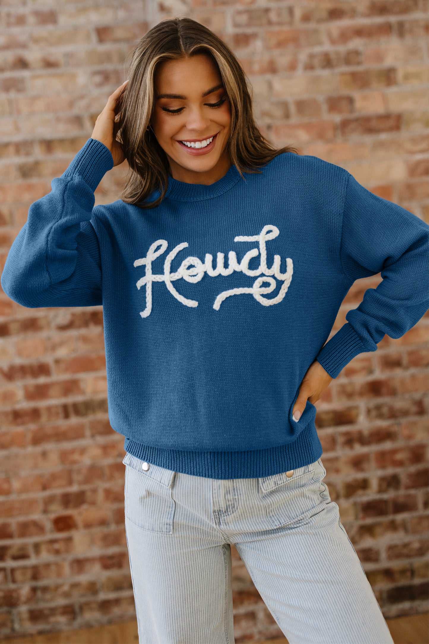 Howdy Embroidered Western Sweater
