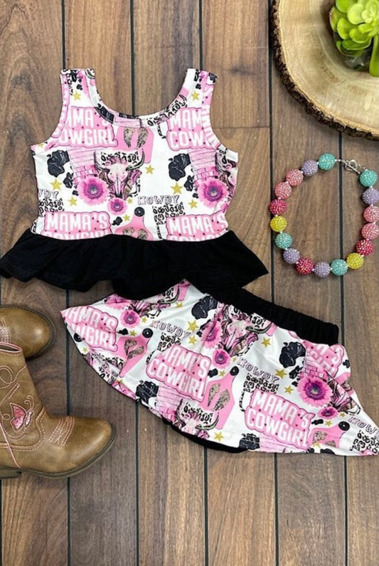 MAMA’S COWGIRL RUFFLE DRESS SET