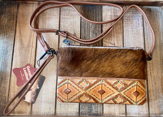 MONTANA WEST COWHIDE & LEATHER CROSSBODY