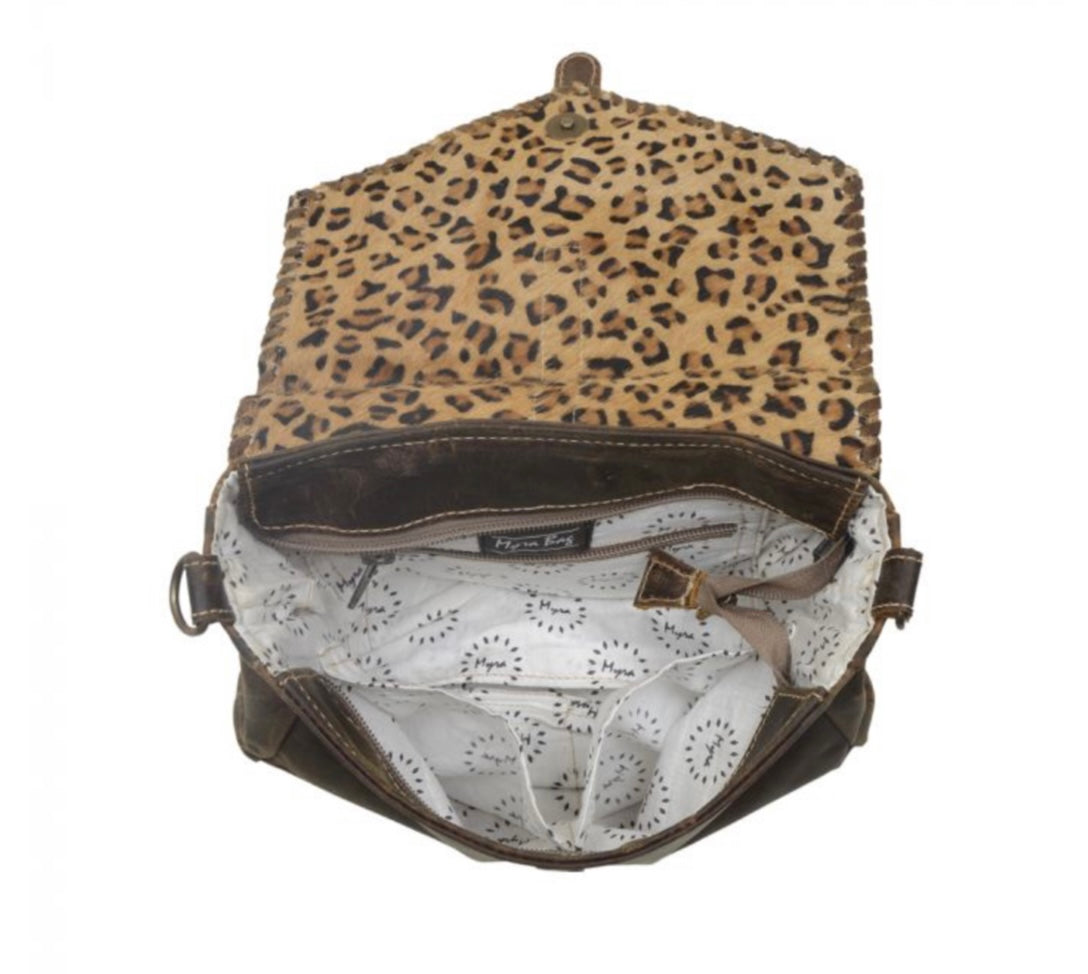 MYRA SWISH LEOPARD BAG