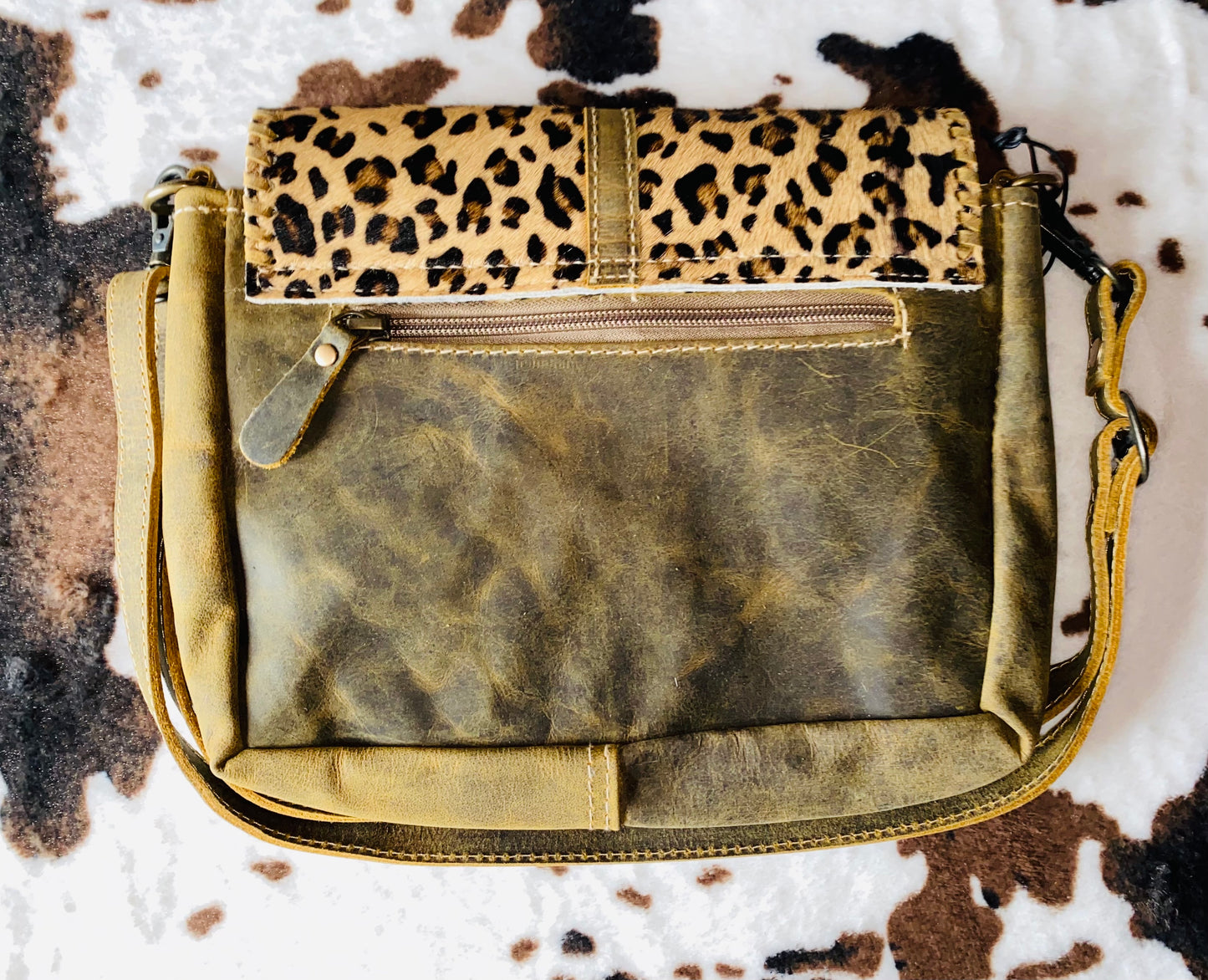 MYRA SWISH LEOPARD BAG