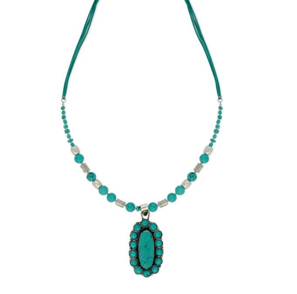 TURQUOISE & SILVER NECKLACE